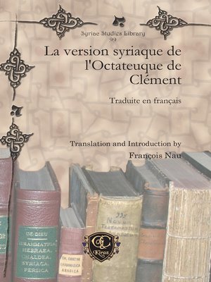 cover image of La version syriaque de l'Octateuque de Clément